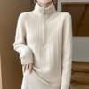 Women's Cashmere Sweater Qinghe Cashmere 30% Cashmere 70% Wool Women's Autumn and Winter Thick Cashmere Pullover Soft and Warm