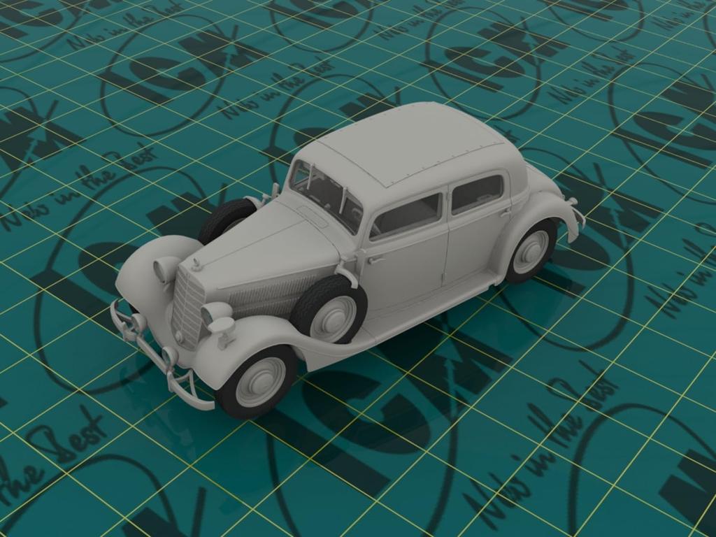 ICM German Typ320 W142 Staff Car Plastic Model 1/35