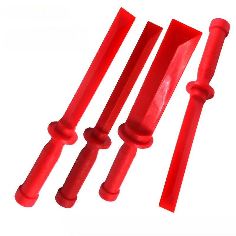 

Red Plastic Pry Bar Sold Individually. Car Interior Door Panel Removal Pry Lever. Sheet Metal Dent Assist Tool. Tire Puncture Repair Scraper. Balance