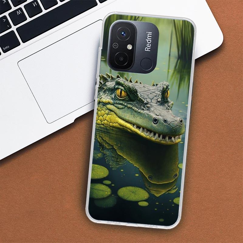 Crocodile Animal Phone Case For Xiaomi Redmi 12 13 12C 13C 14C 10 10C 10A 9 9C 9A 9T 8A 8 7A 7 6A 6 Pro K80 K70 K60 K40 K20 12 1