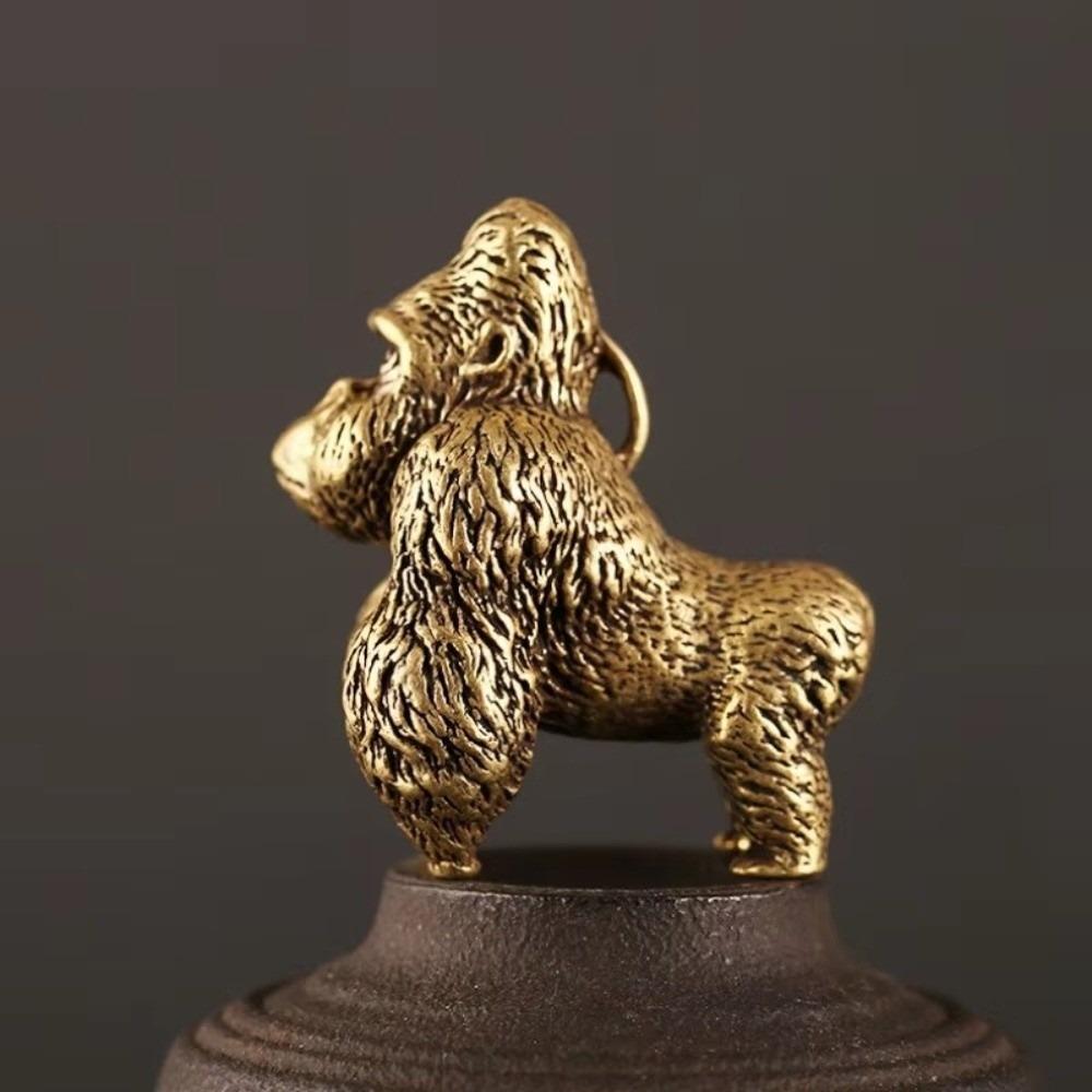 Miniature Size Gorilla Figurine Vintage Gorilla Desk Ornament Chimpanzee Model Desktop Decoration