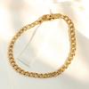 Exaggerated European-American Belt Buckle Necklace: NK Chain Clavicle Titanium Steel 18k Gold Choker for Women - P981