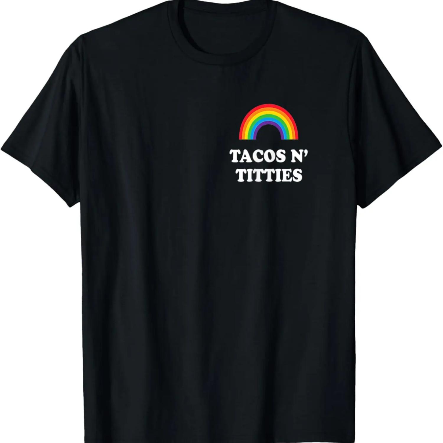 

Tacos and Titties Funny LGBT Gay Pride Lesbian LGBTQ T-Shirt XXXXXL чорний