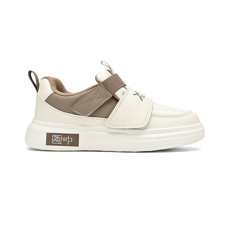 2025 Men's & Kids' Trendy Sports Shoes: Breathable Velcro White Shoes for Autumn