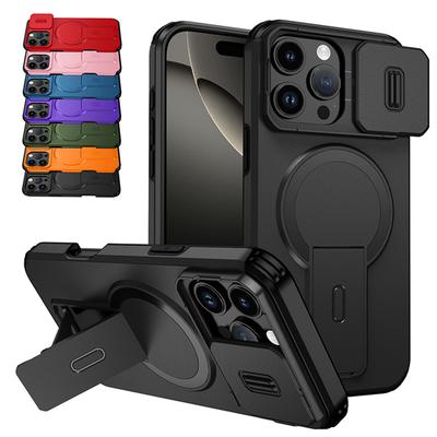 Funda Protectora de Lente para Teléfono Cámara para iPhone 16 15 14 13 Pro Max 14Plus 15Plus 16Plus 16e 16 15 14 Pro 17 Cubierta con Soporte Magnético