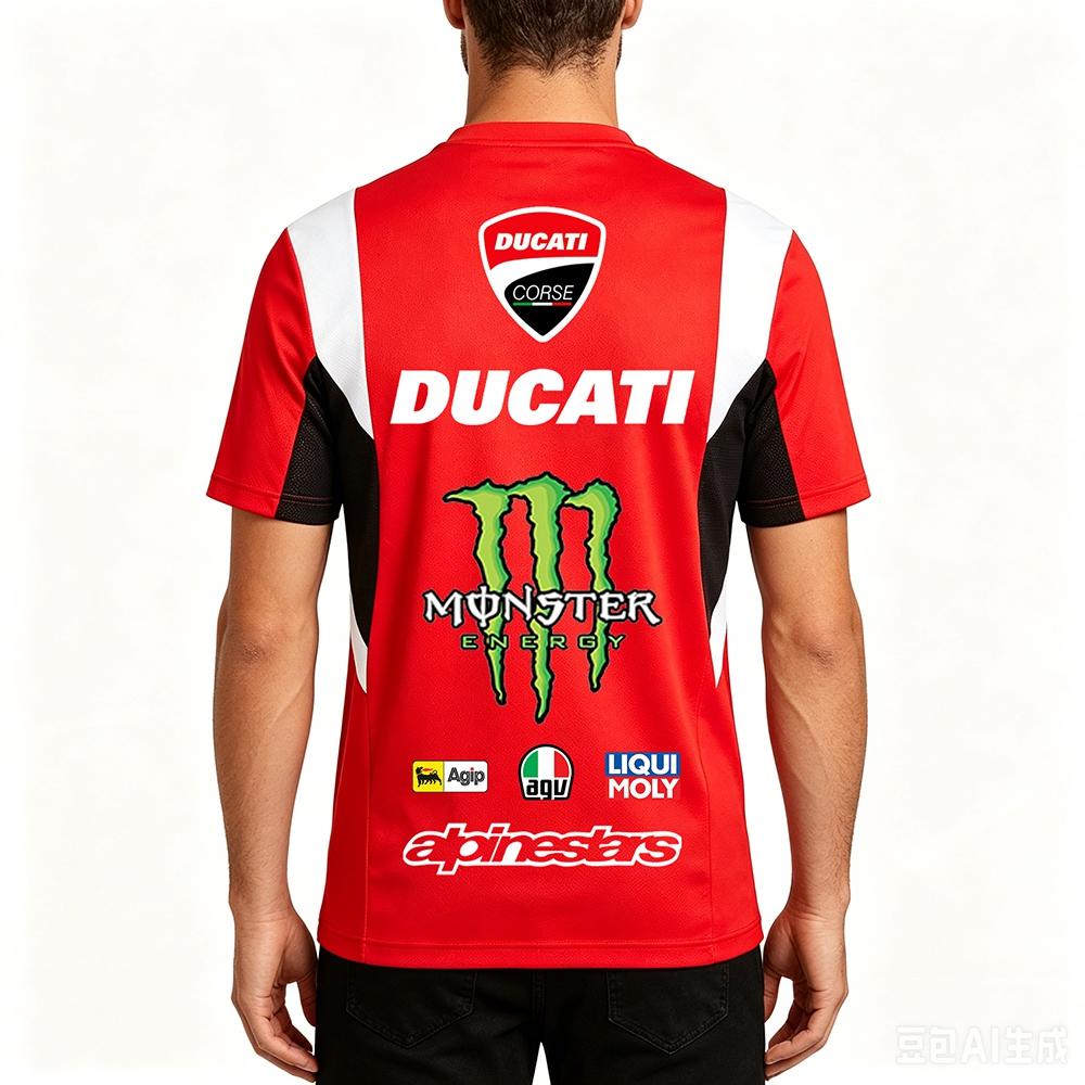 Men's Ducati Corse Racing T-shirt Short Sleeve Motorbike Team Jersey Breathable Quick Dry Motorcycle Sports Tee