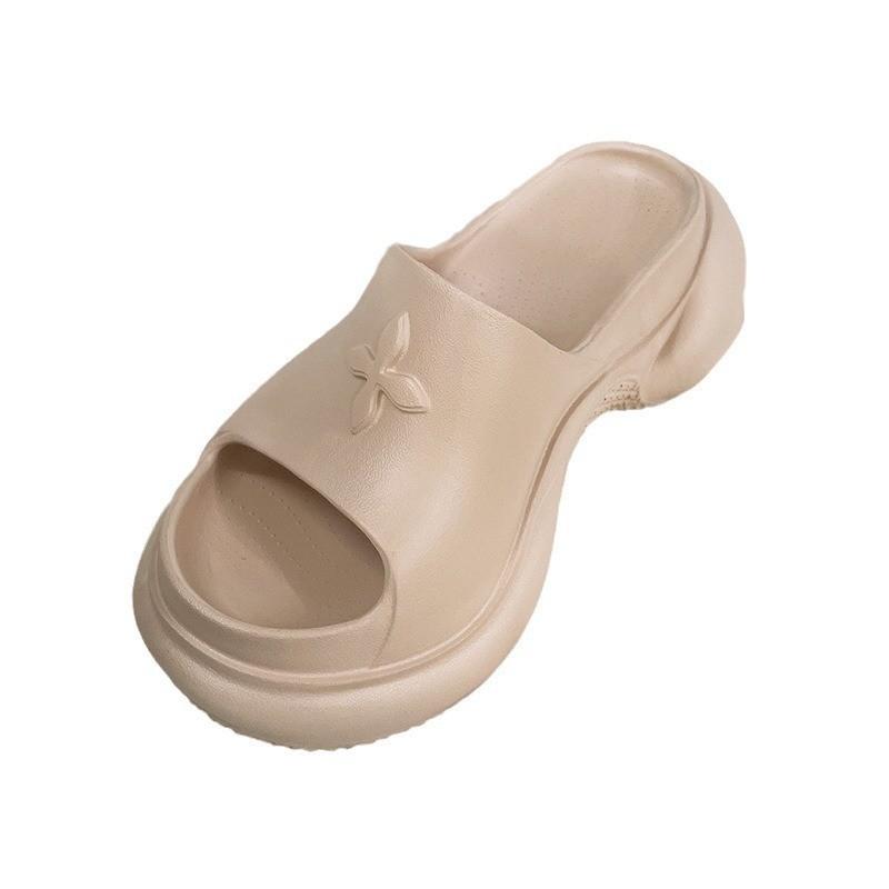 

Женские шлепанцы на толстой подошве, стиль обуви маффин с перекрещенными цветами, с увеличением высоты, на мягкой подошве, повседневные, на толстой подошве, с увеличением высоты 39-40