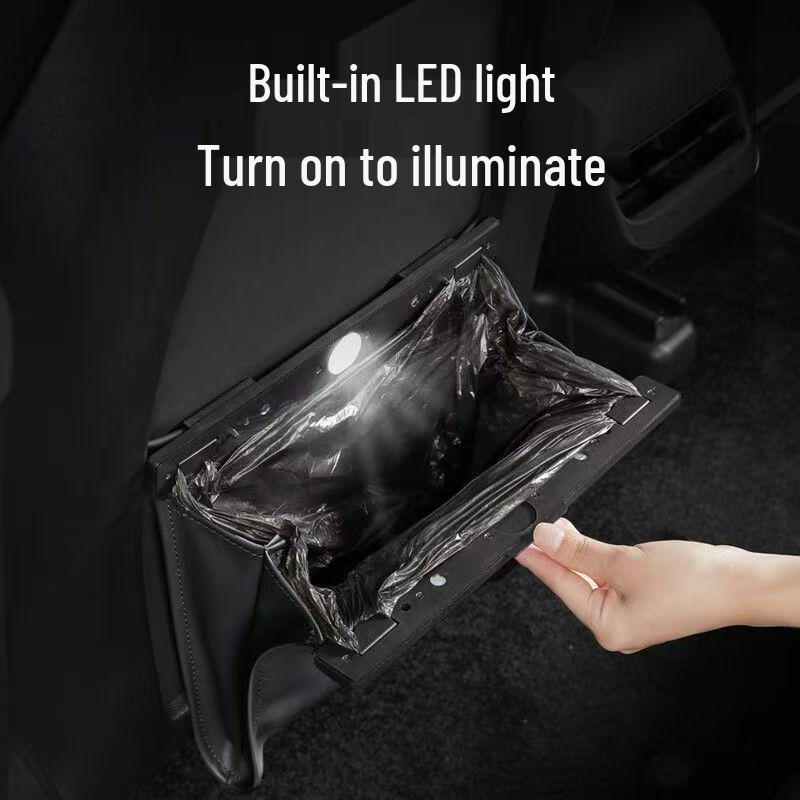 Tesla Rear Seat Magnetic LED Trash Bag