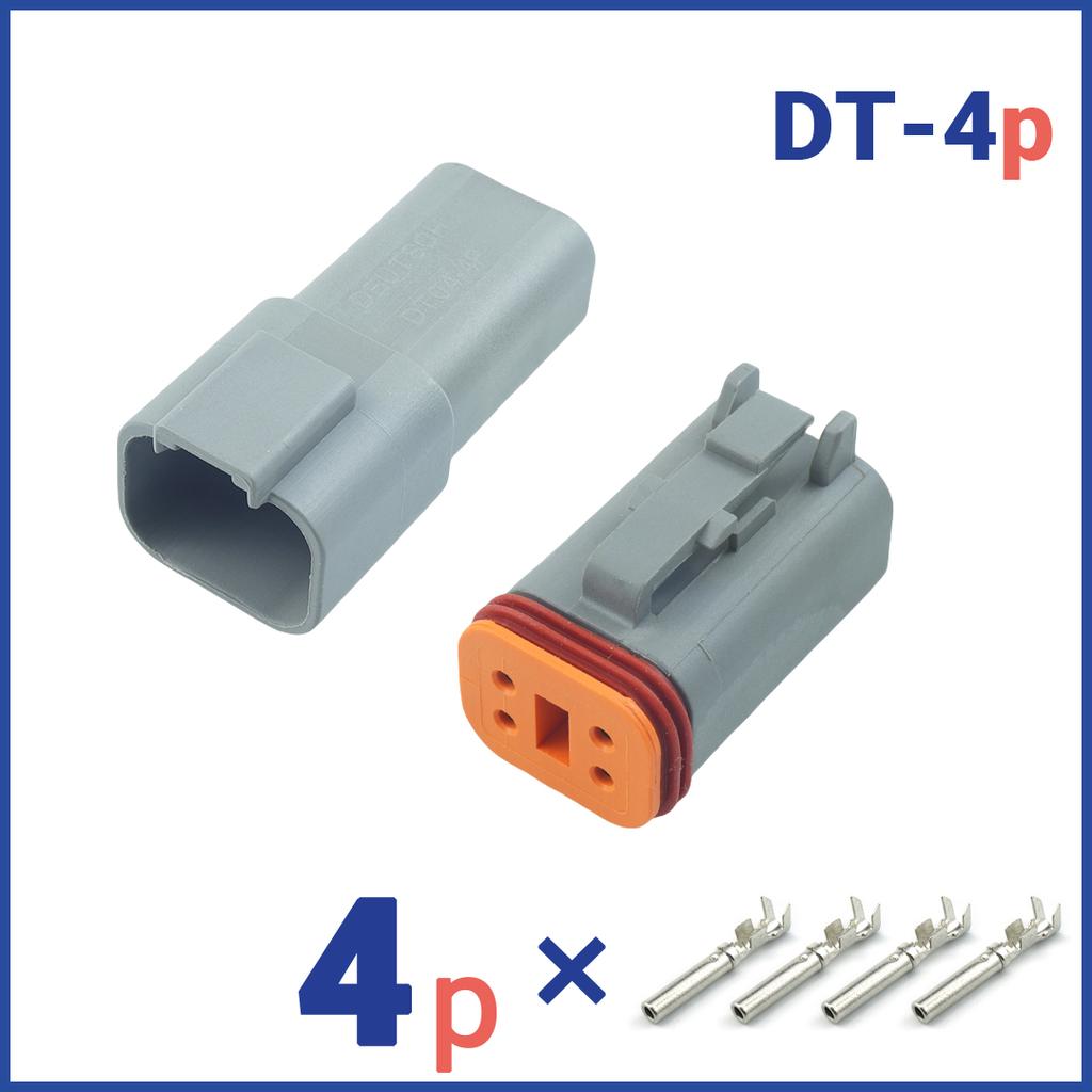 1 Satz DTM Wasserdichter Kabelverbinder Starter Kit DTM04-2P 3P 4P 6P 8P 12P 20-24AWG Mit Pins Automobil Versiegelter Stecker
