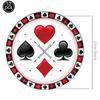 Casino Party Supplies for Men/Adults Poker Paper Plates Cups Napkins Straws for Poker Night Las Vegas Party Decorations