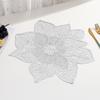 Snowflake PVC Christmas Placemat - Hot Stamping Christmas Table Decoration for Western Restaurants