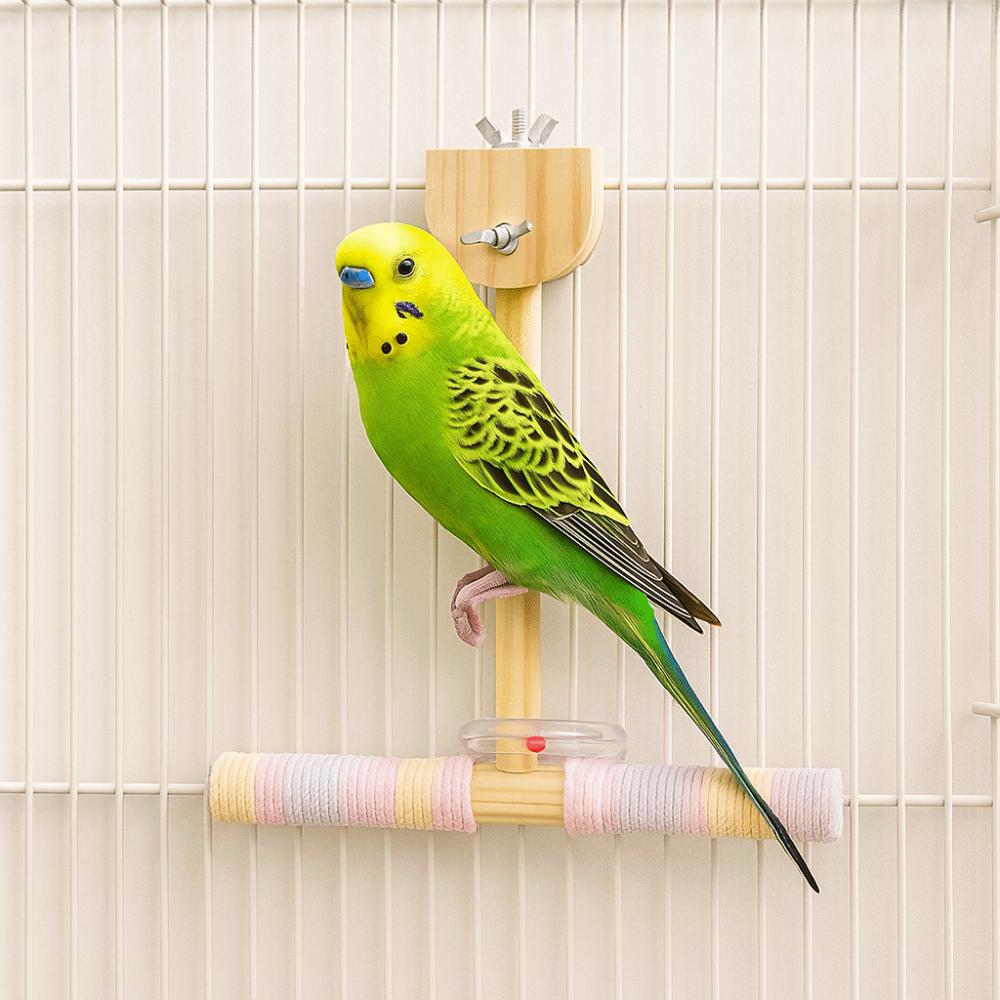 Bite Resistant Wood Parrot Swing Wear-resistant Bird Cage Decoration  for Parrots Parakeets