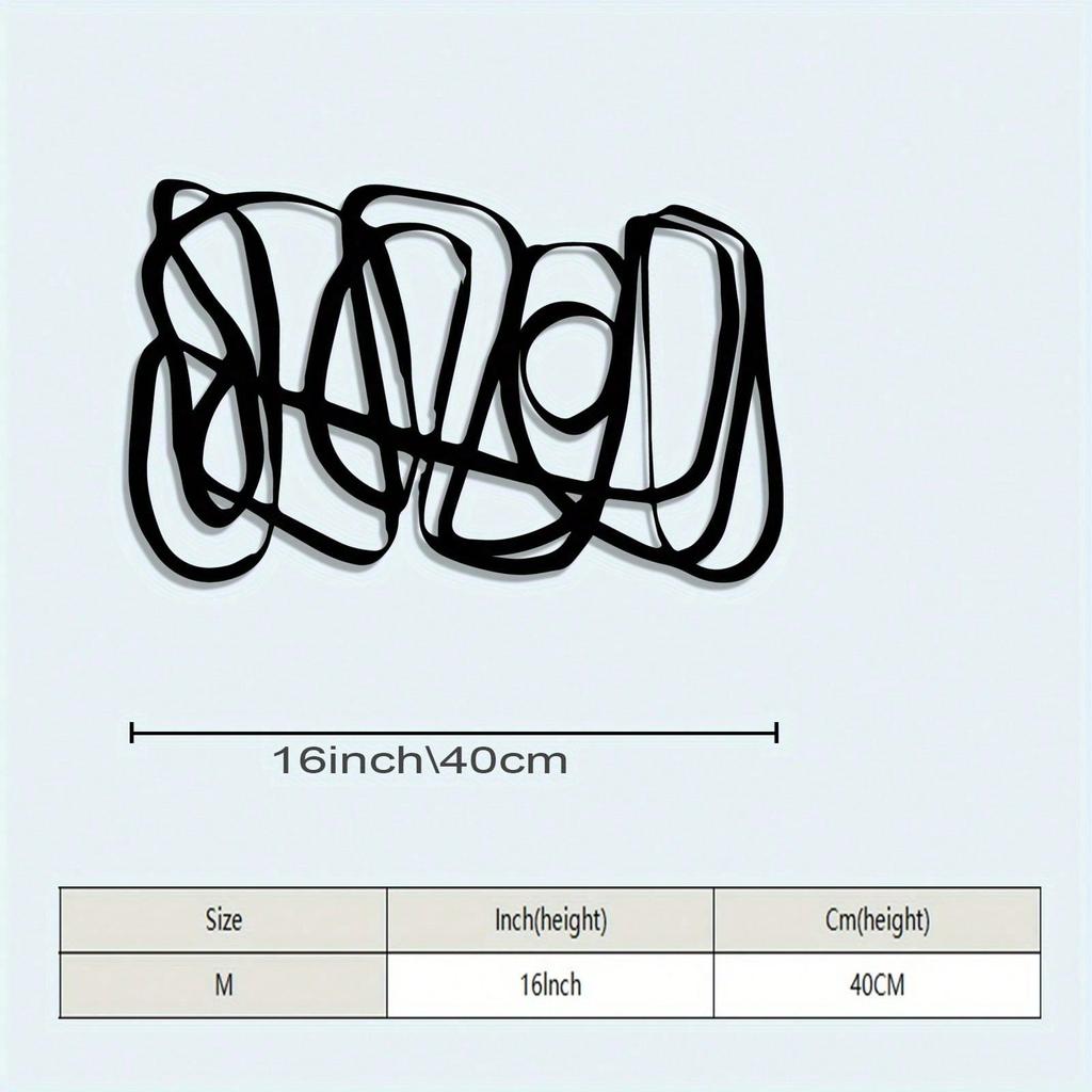 Modern Linjär Metallväggkonst Abstrakt Skulptur Väggdekoration för Hemkontor Samtida Gåva