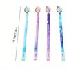 Back to school season 1Pc 0.5mm creative crystal globe gel pen cap removal fun text flower film styling pen cute stationery water-based pen