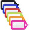 Plastic Luggage Tags Colorful Suitcase Tags with Privacy Id Cards & Secure Buckle Straps Durable Baggage Tags for Travel Luggage Backpacks