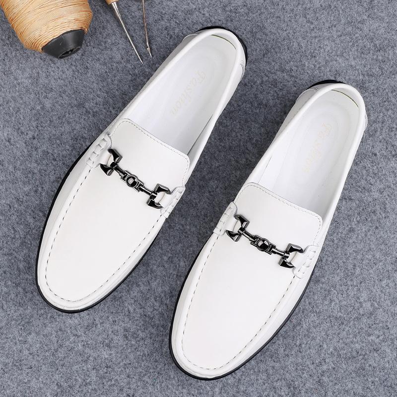 Fashion New Trend Men's Dress Shoes Hot Sale Male Loafers Genuine Leather Casual Footwear Slip on Driving Shoes Leisure Walk Moccasins