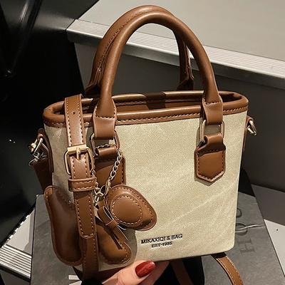 Texture Trendy Niche Bag Autumn New Retro Shoulder Messenger Bag Fashion Portable Bucket Bag Women