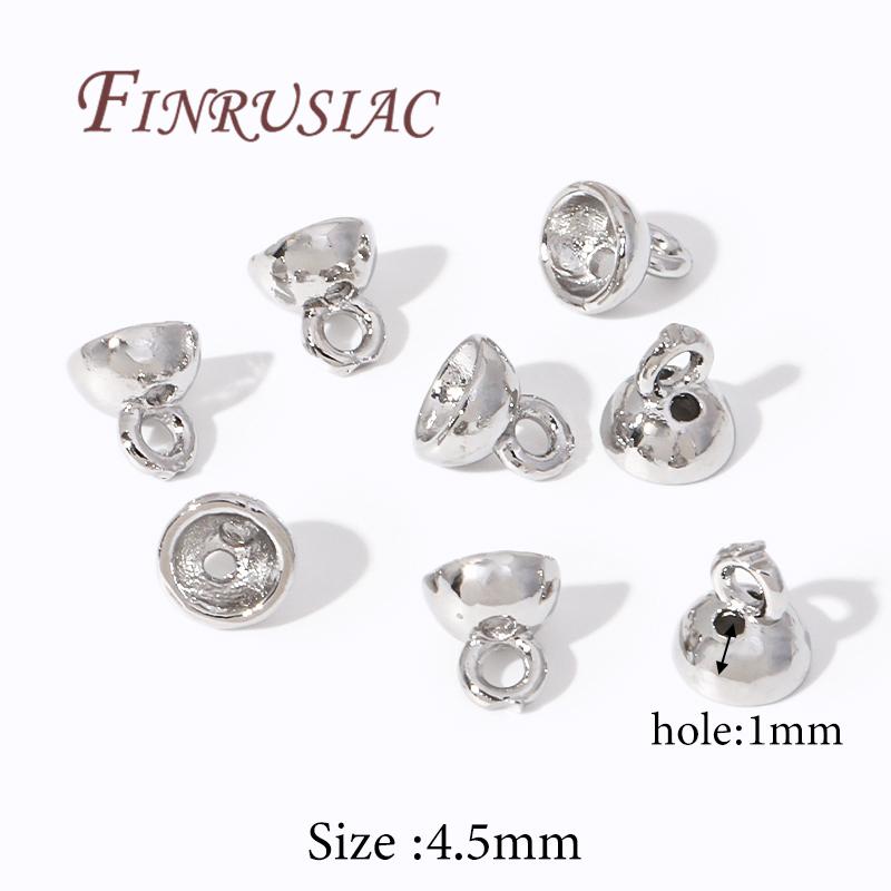 Crimp Beads For Jewelry 18K Gold Plated Crimps Cover Findings For DIY Bracelets Accessories Bead Tip Ball Chain Connectors