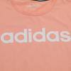 adidas Neo Letter Print Round Neck Fashion Comfortable Short Sleeve Regular T-Shirt Women Tops Pink DW7946