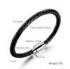 Minority Bracelet Minimalist Black Woven Leather Rope Bracelets Non Tarnish Stainless Steel Mexico Jewelry ALN25122945