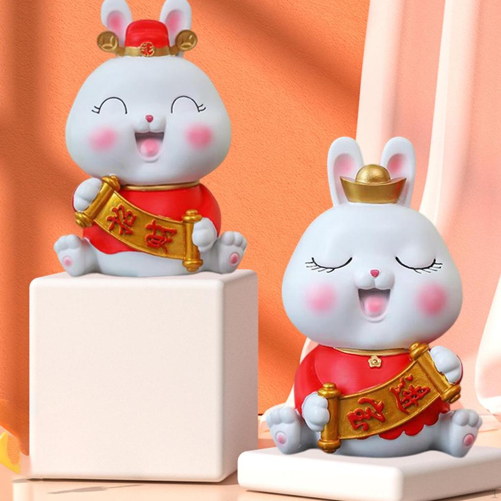 Satın alın Chinese Rabbit Statue Bunny Figurine Year Ornament Craft ...