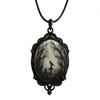 Gothic Raven Forest Pendant Charm Necklace
