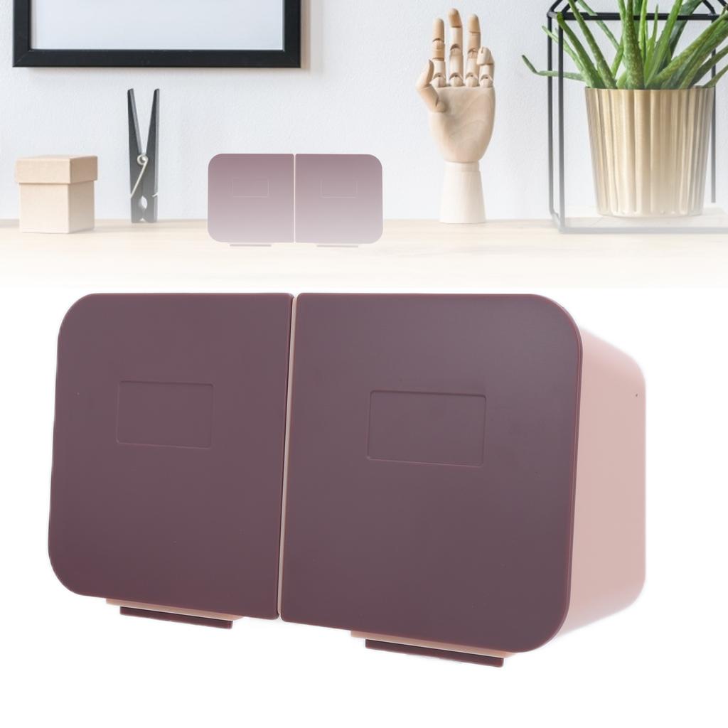 Makeup Box Wall Mounted Cover Removable Washable Cotton Pad for Bathroom
