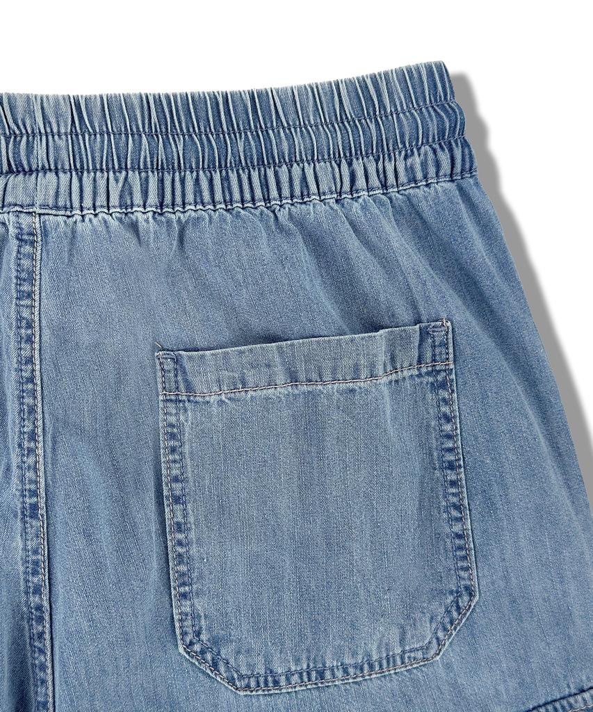 Eonoideu Slub Cargo Banding Bermuda Shorts Lp7Du477_Indigo