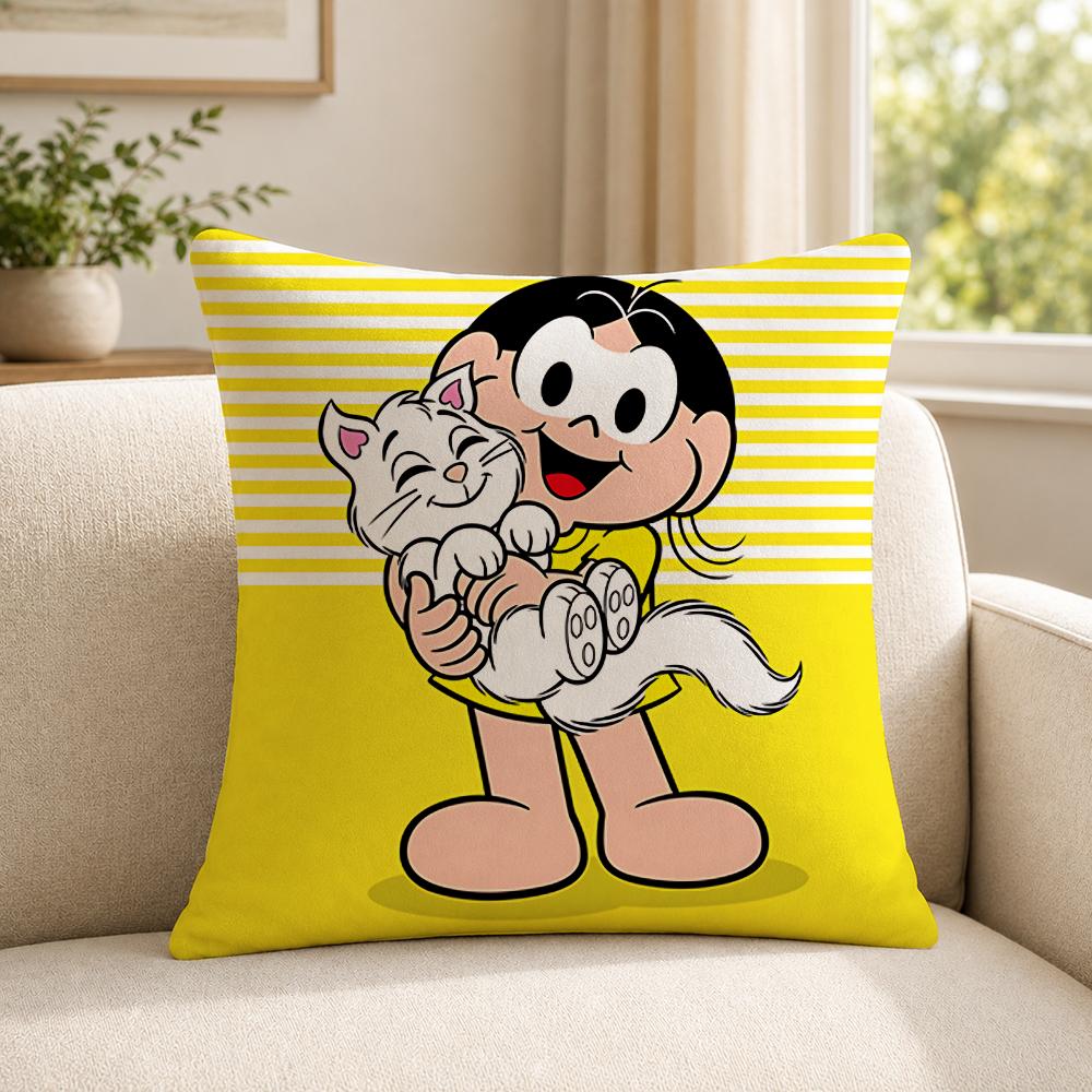 Character MMagali Cartoon Cushion Cover Soft Short Plush SkinFriendly Cushion Case for MultiScene Use