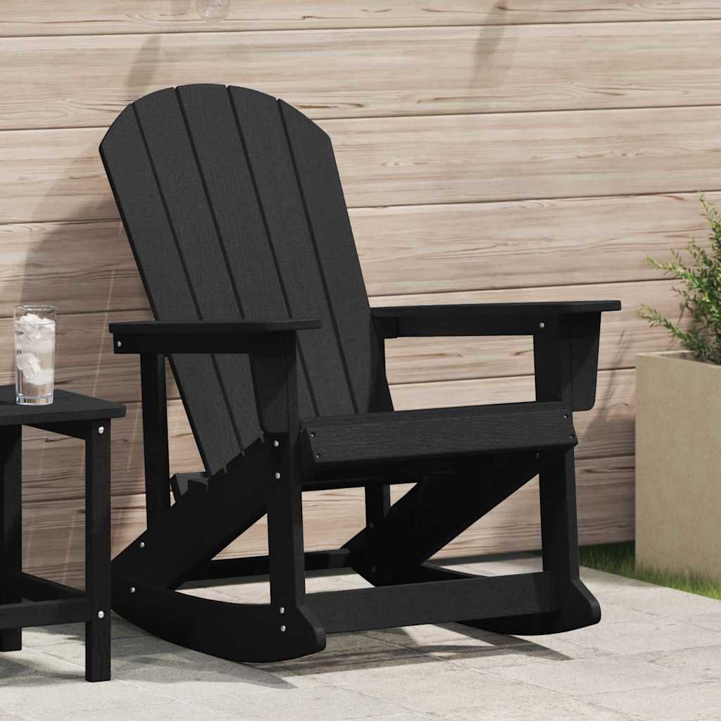 Adirondack Swing Chair Black 92 x 73.5 x 92 cm HDPE