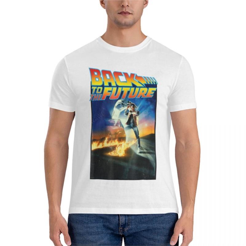 Męskie koszulki bawełniana koszulka Powrót do Plakatu Filmowego Klasyczna Koszulka letnie topy ubrania dla mężczyzn urocze topy