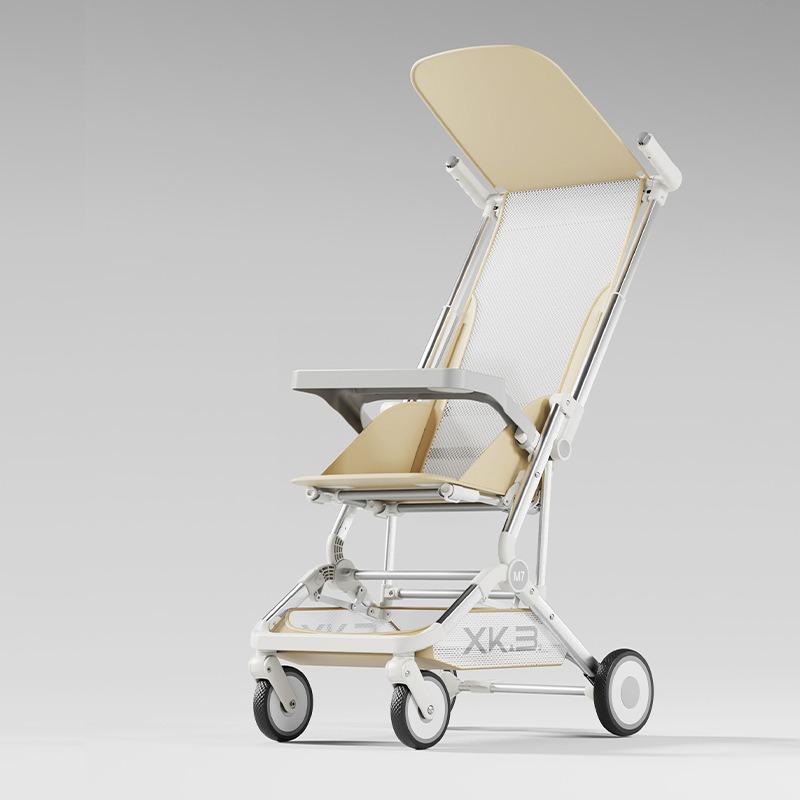 Foldable Baby Stroller: Easily Portable, Reclines for Sitting or Lying, Ideal for Travel.