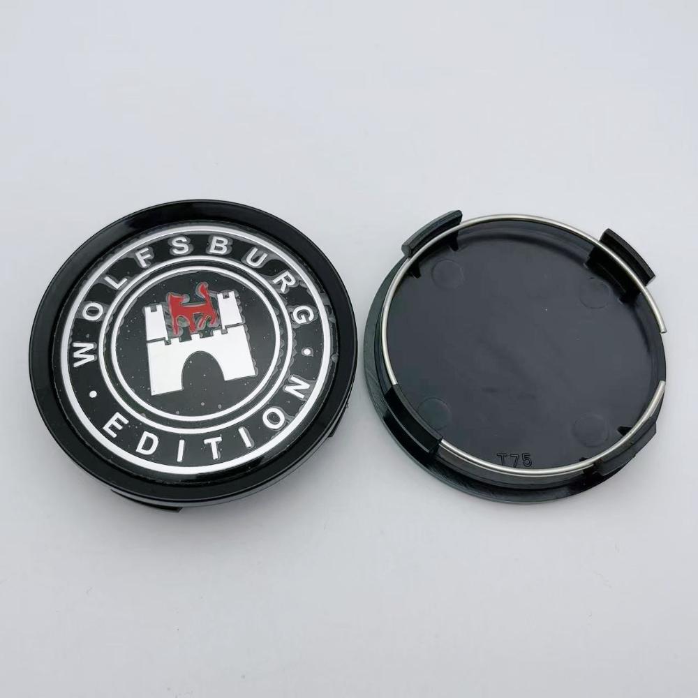 4pcs 74mm Wolfsburg Logo Emblem Badge Car Wheel Center Caps Wheel Hubcaps Rim Hub Center Dust Cover Replace Car Accessories