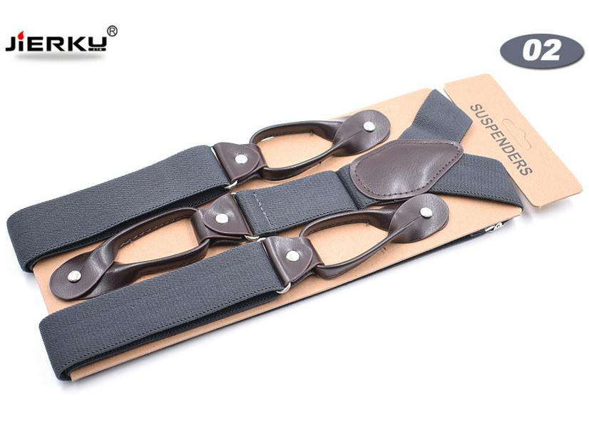 Men's Y-Back Elastic Suspender with 6 Clips - Casual Style for Adults