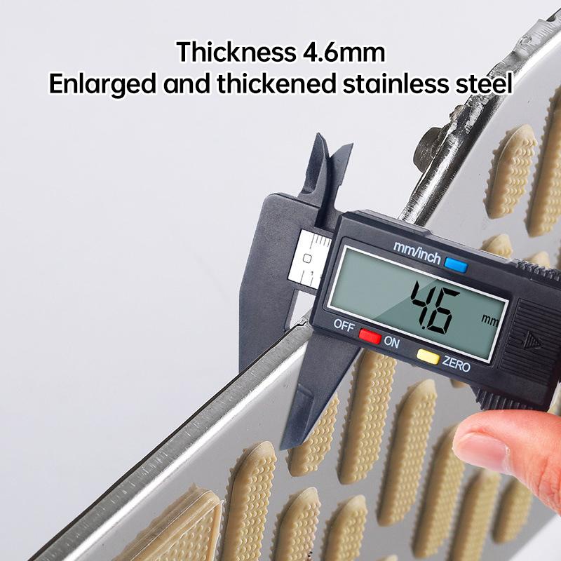 29x14cm Stainless Steel Car Pedal Wear-resistant Non-slip Thickened Pedal Board Main Cab Metal Repair Protective Foot Mat