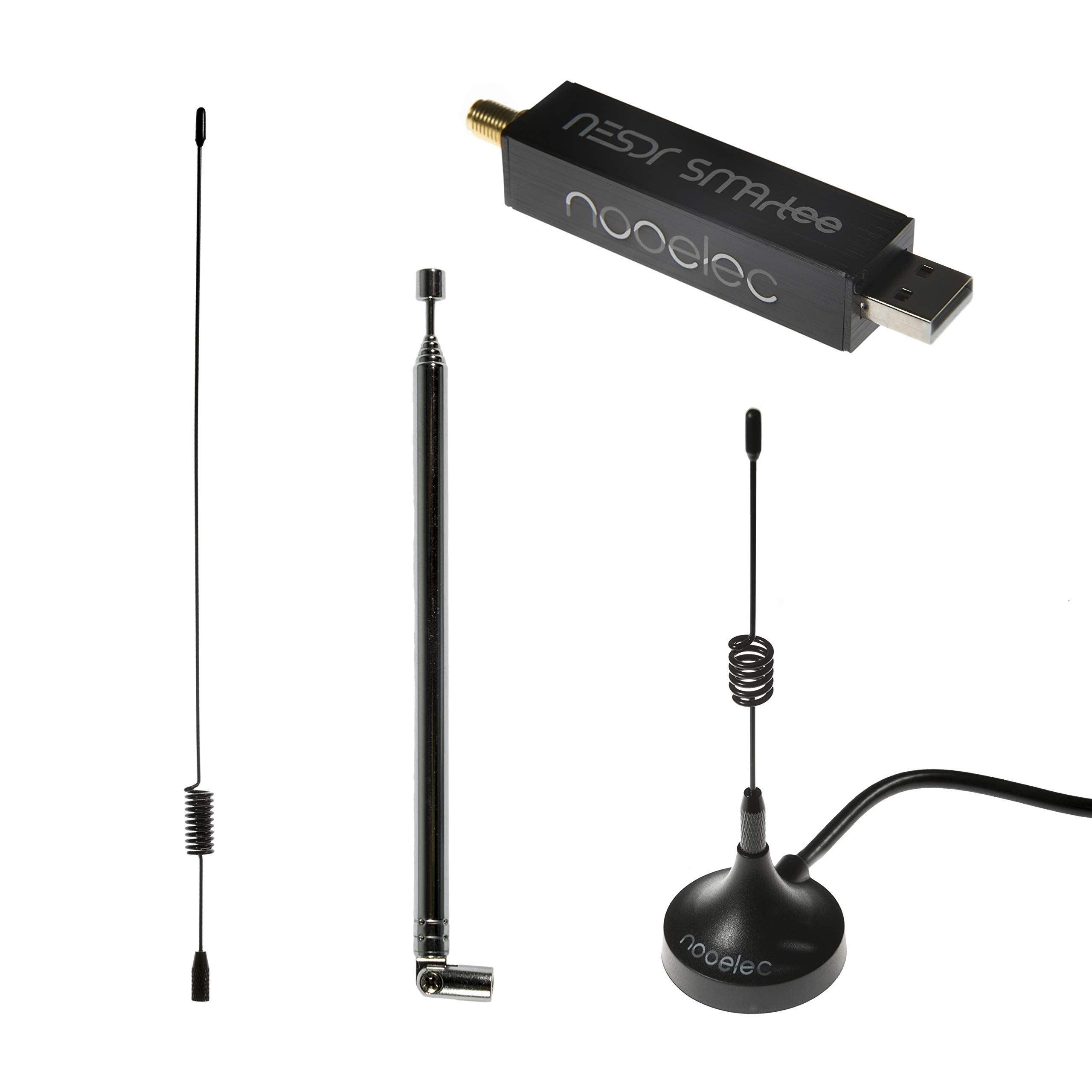 

Nooelec NESDR SMArTee v2 Bundle Premium RTL2832U та програмно визначене радіо з інтегрованим алюмінієвим входом SMA 3 антени - RTL-SDR R820T2