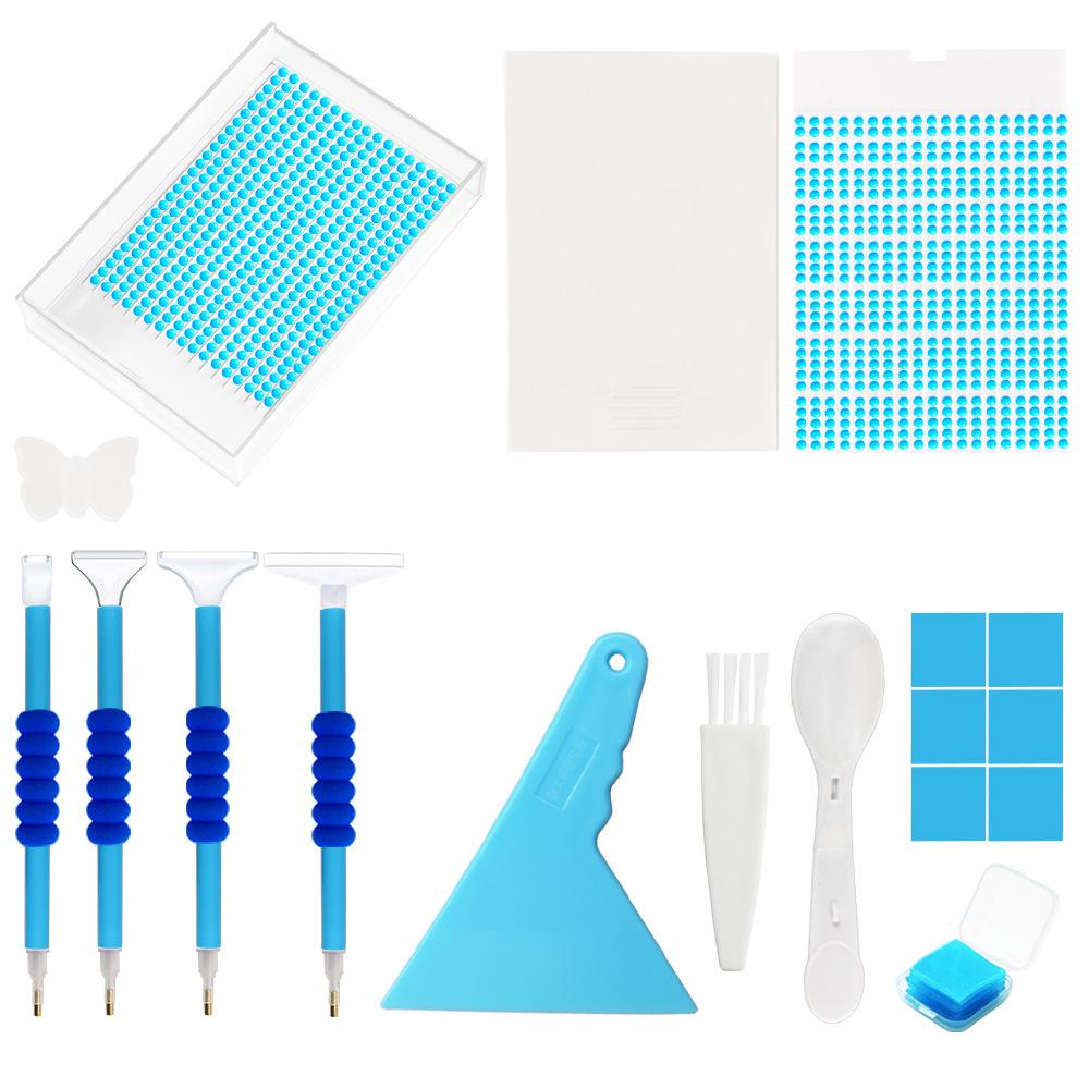 Multifunctional Diamond Painting Flip Tray & Funnel Set – DIY Embroidery Tool