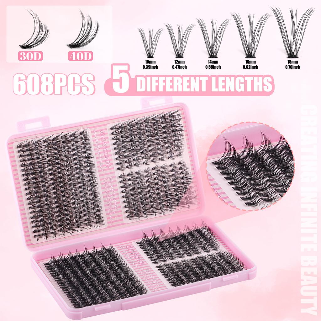 D-Song Single Cluster False Eyelashes Segmented Grafting Flower Hair 10-18Mmdiy Thick Natural Eyelashes