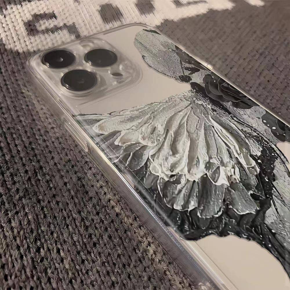 A Butterfly iPhone16Pro Mobile Phone Case 13Promax Transparent Xs/xr Apple 14 New 7/8p