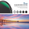 NEEWER 77mm Variable ND Filter CPL Multifunctional No HD Optical Nano 2-in-1 ND2–ND32 & Filter, 2-in-1, X-shaped unevenness, Glass, 30-layer Coating,