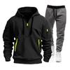 Autumn Men's Casual Sports Suit with Multi-Zipper Arm Pockets & Fashionable Hoodie