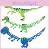 Party Birthday Theme Dinosaur Kids Decoration Birthday Letter Flag Baby Shower Favor