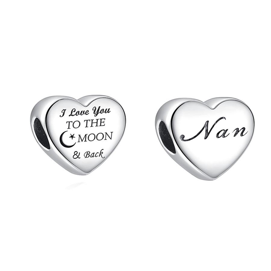 Copper Letter Family Beads Grandma Brother Son Pendant Women Dangle New Charm Fit Original Bracelet For Jewelry Gift