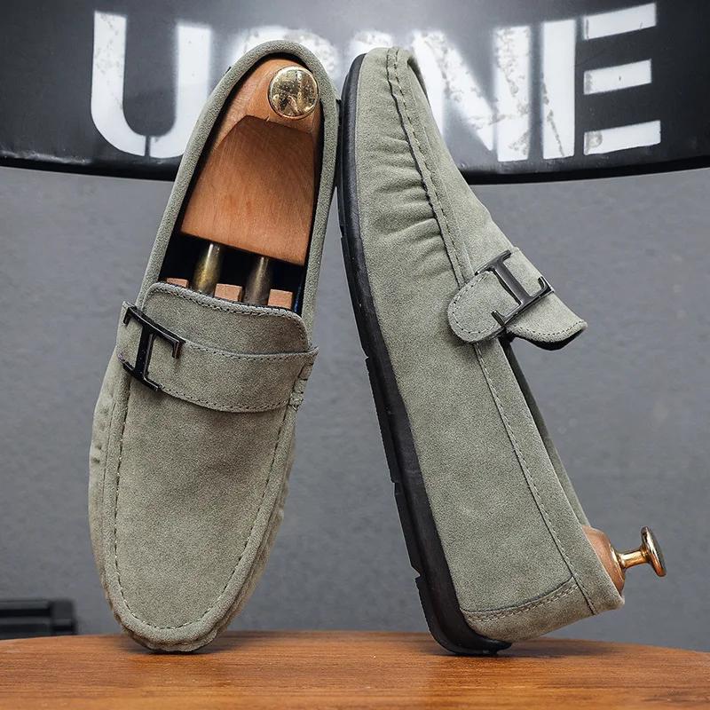 

Повседневная обувь для мужчин, удобные мужские мокасины, деловая мужская официальная обувь 2025 года, мужские туфли на плоской подошве, легкие мужские туфли для вождения 39