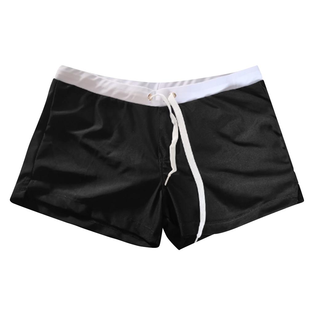 Herremote Hurtigtørkende Design med Baklomme Ensfarget Flats Strand Badeshorts