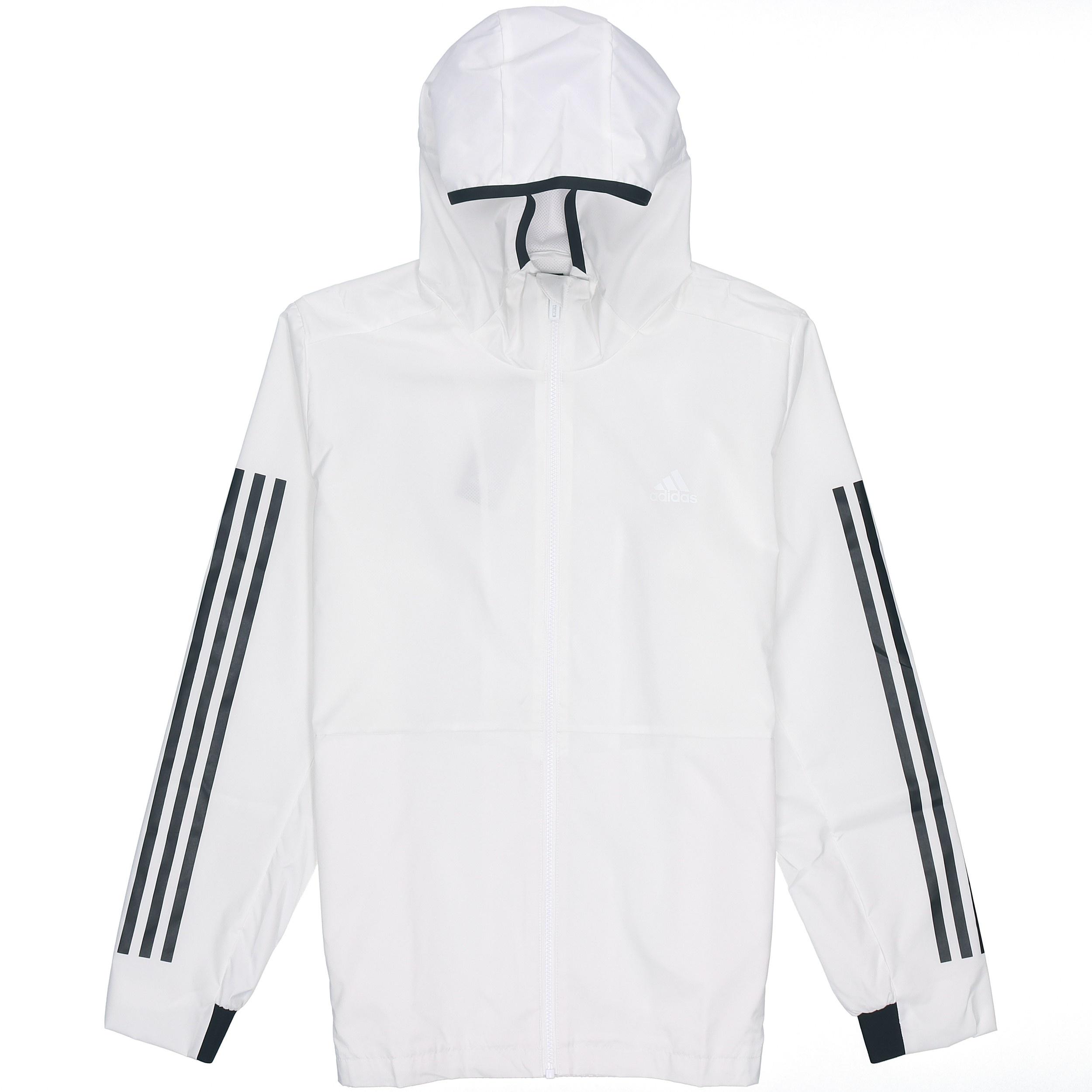 adidas Plaid Applique Sports Hooded Shirt Jacket Men White Men s FM9430 XXL