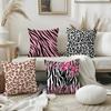 Y2k Mode Leopardendruck Kissenbezug Sofa Kurzer Plüsch Doppelseitiger HD-Druck Zimmer Home Office Geschenk Kissenhülle