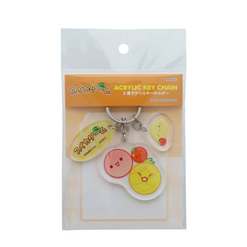 Sun-Star Stationery Watermelon Game Keychain, Acrylic, Pattern B, S8347409