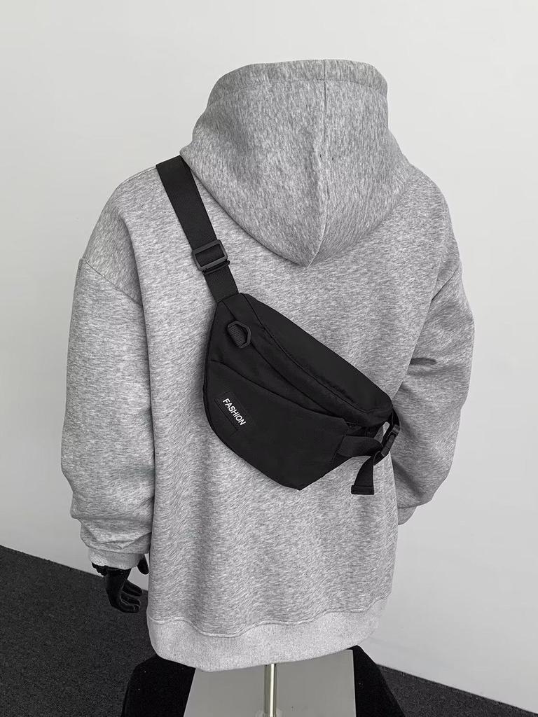 American Style Grey Deconstructed Patchwork Men's Hoodie, Spring/Autumn Trend, High Neck, Socially Anxious Persona, Fashionable Outerwear