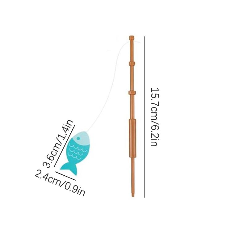 1/3/5Pcs Mini Small Plastic Fishing Rod Cupcake Toppers Birthday Party Favors Snack Cake Decorations Cocktail Picks Fruit Forks